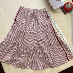 Sundry Striped 3-Tiered Skirt